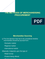 The Methods of Merchandising Procurement