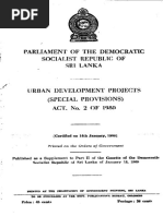 Urban Development Projects Act 2 of 1980 Sri Lanka 