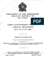 Urban Development Projects Act 2 of 1980 Sri Lanka 