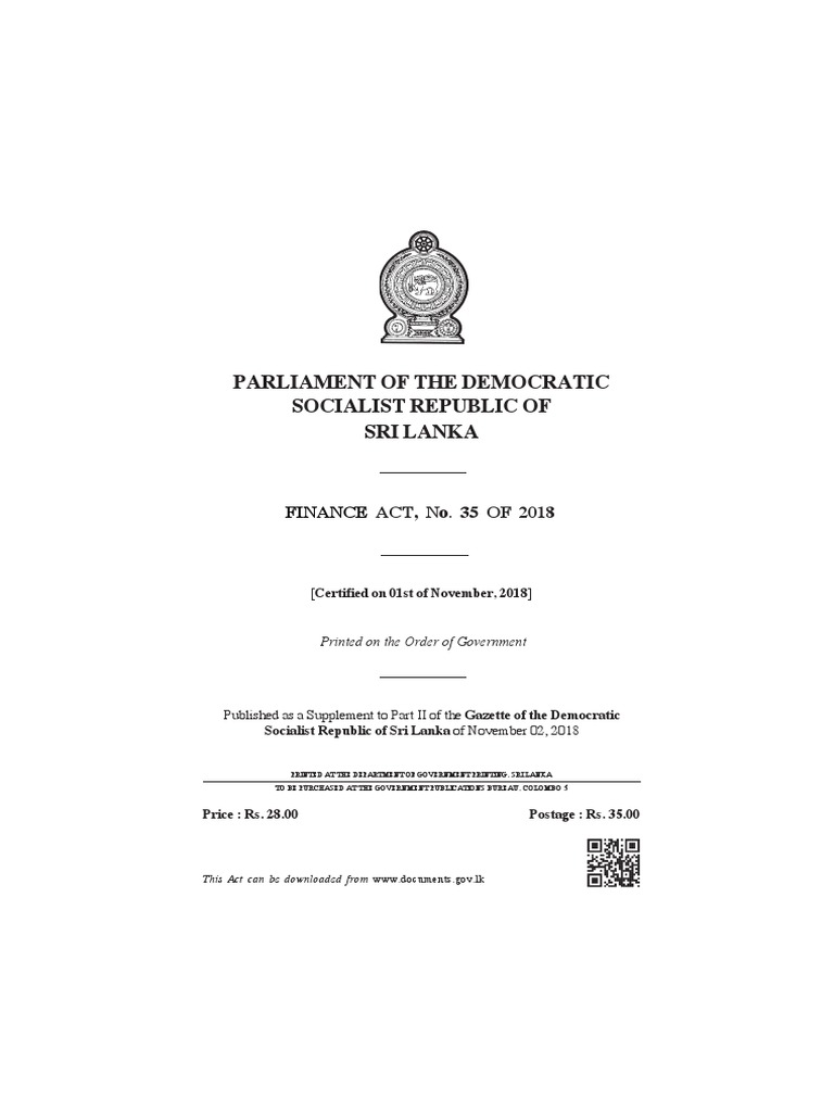 Finance Act No. 35 of 2018 Overview | PDF | Letter Of Credit | Taxes