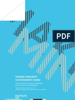 Making Minority Government Work: Hung Parliaments and The Challenges For Westminster and Whitehall