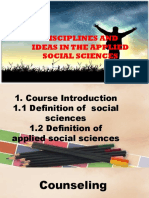 Disciplines and Ideas in The Applied Social Sciences