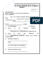 25-06-2008 Ph D Six Monthly Progress Report.doc