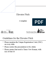 Elevator Pitch Template Guidelines