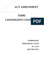 Contract Assignment: Compiled by Mohammad Aazam B.A. LL.B Self Finance