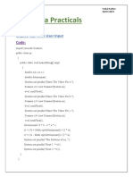 Core-Java Practicals: 1) Quad-Eqn With User Input