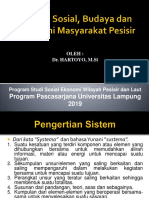 Sistem Sosial, Budaya Dan Ekonomi Masyarat