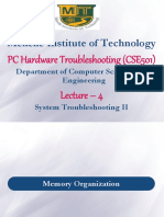 Mekelle Institute of Technology: PC Hardware Troubleshooting (CSE501) Lecture - 4