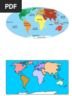 Mapa Continentes y Oceanos