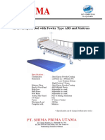 Hi-Lo Hospital Bed With Fowler Type ABS and Mattress: Specification