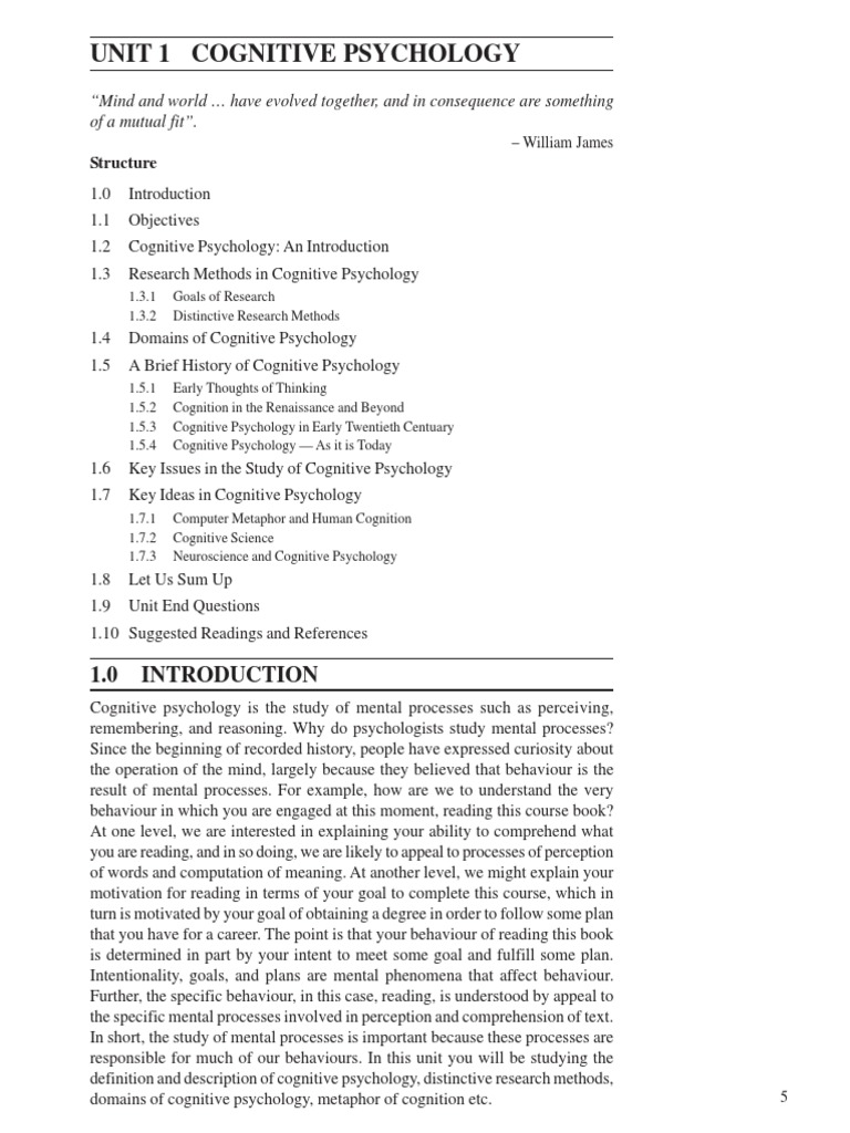 Introduction to Cognitive Psychology | PDF | Cognitive Psychology ...