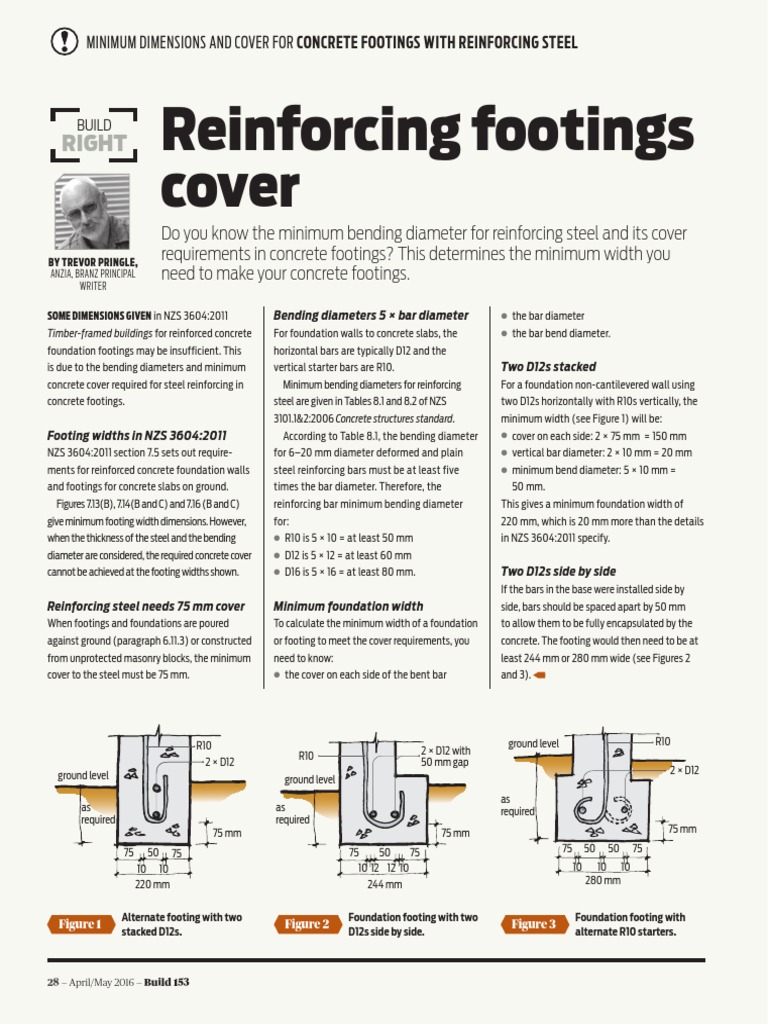 Reinforcing Footings Cover PDF Reinforced Concrete Concrete