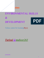 Class Notes: Environmental Skills & Development