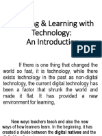 Teaching & Learning With Technology First Topic