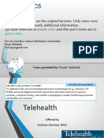 TeleHealth Lecture Notes