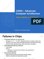 CS203 - Advanced Computer Architecture: Dependability & Reliability