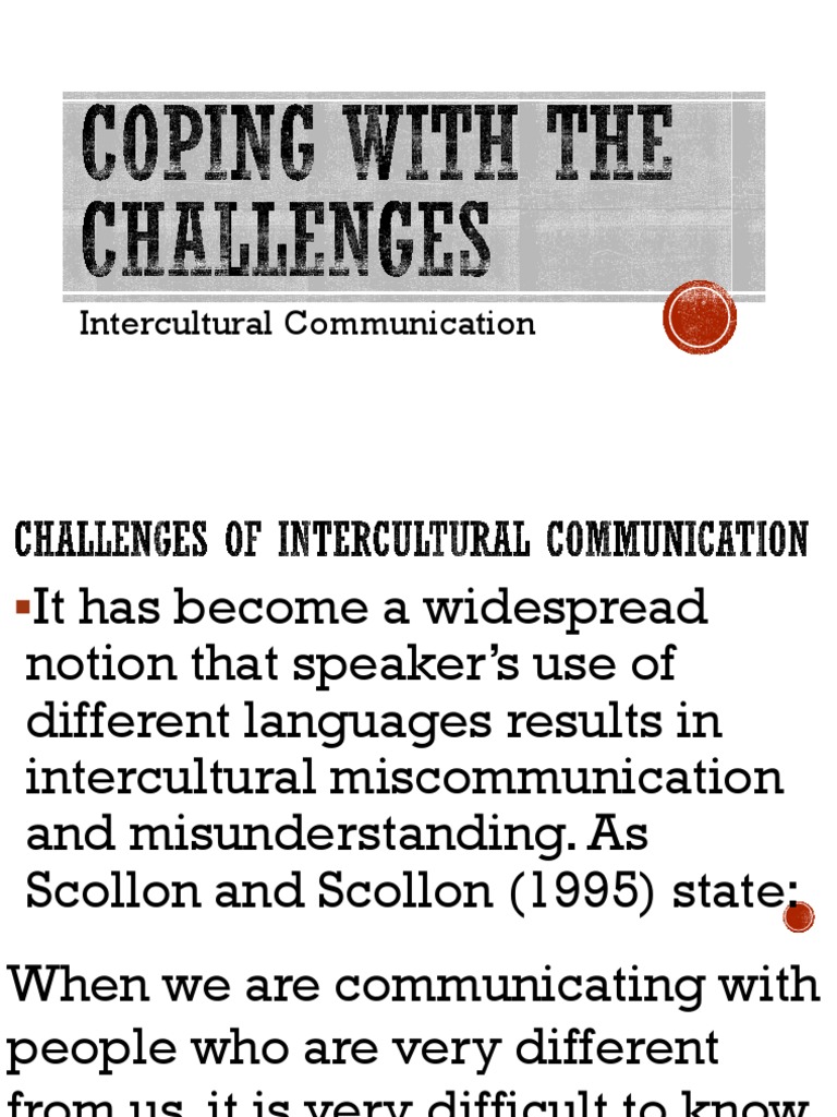 Challenges in Intercultural Communication | PDF | Cross Cultural ...