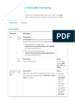 Parameters For Manually Dumping Alarms/Events