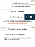 Fits and Tolerances: Prof Ahmed Kovacevic