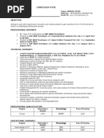 Curriculum Vitae: Percentage