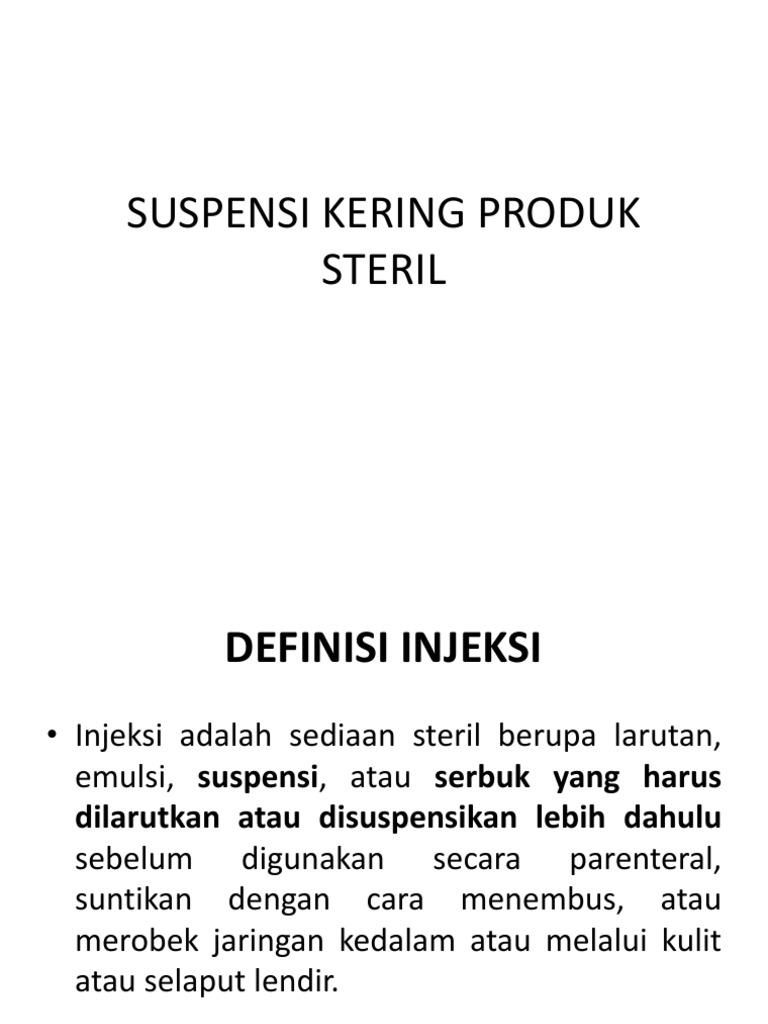 Injeksi Steril | PDF | Karier & Perkembangan | Sains & Matematika