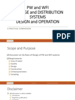 PW and Wfi Storage and Distribution Systems Design and Operation