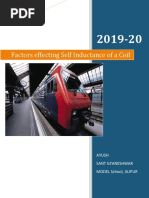 Factors Effecting Self Inductance of A Coil: Ayush Sant Gyaneshwar Model School, Alipur