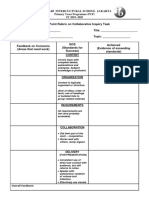 Single-Point Rubric On Collaborative Learning Task