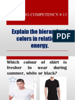 Explain The Hierarchy of Colors in Relation To Energy