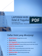Laporan Hasil Survey Hotel Jogja Untuk Acara 12-14 Nov