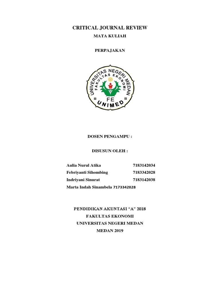 Critical Jurnal Review Perpajakan Pdf