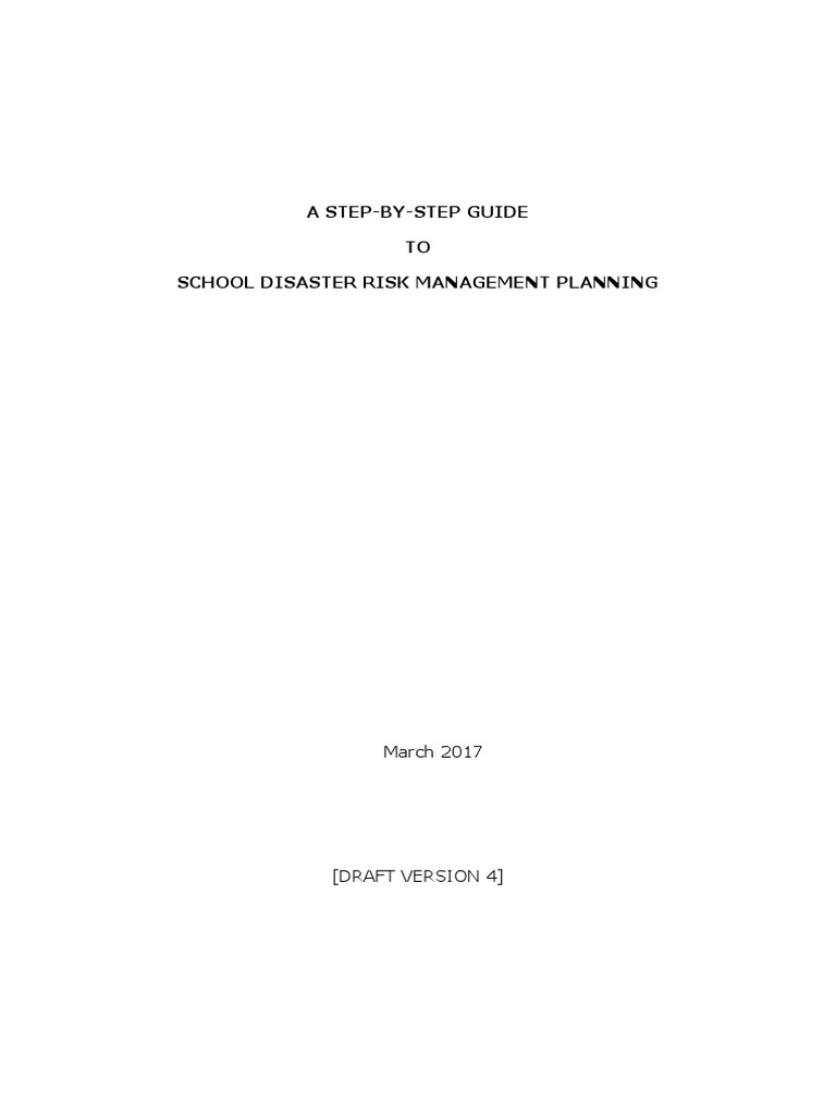 School Disaster Risk Management Guide | PDF | Emergency Management ...