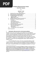 Philippine Macroeconomic Issues and Their Causes: Gerardo P. Sicat