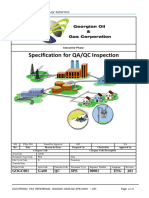 Specification For QA/QC Inspection: Executive Phase