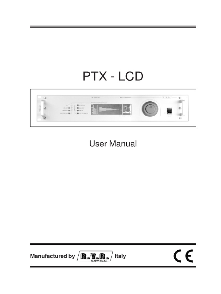 Exciter PTX LCD PDF Menu Electrical Engineering