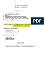 Projeto de forno para fundição