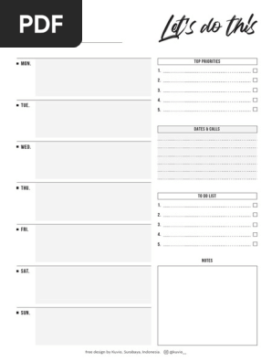 Free Planner PDF