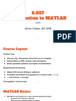 6.057 Introduction To MATLAB