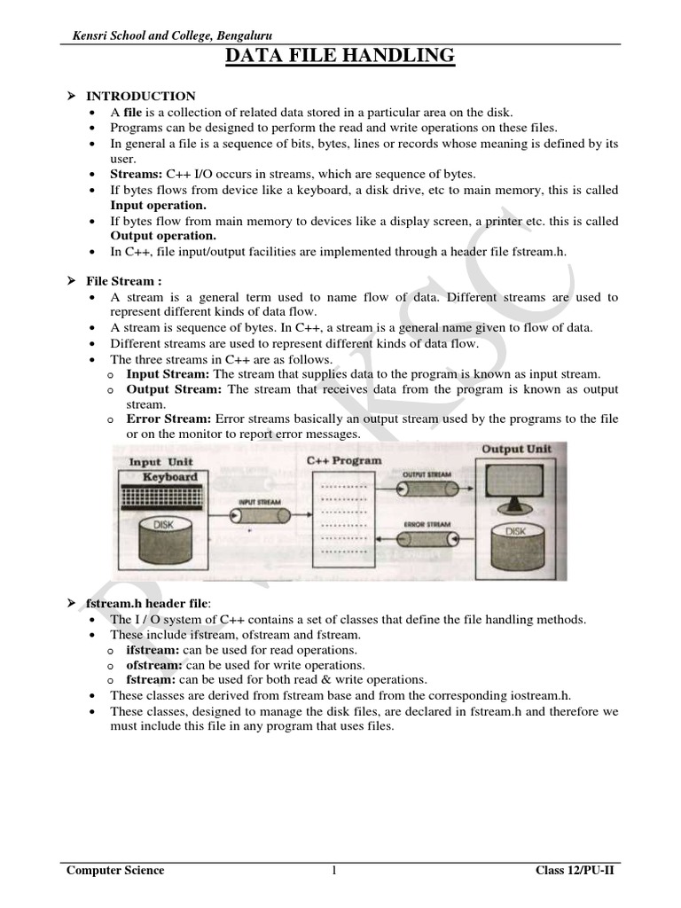 An In-Depth Guide to File Stream Handling in C++ | PDF | Pointer ...