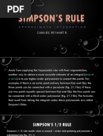 Simpsons 1/3 & 3/8 Rule. Cabajes Report