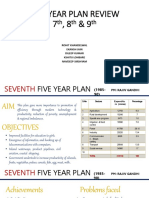 Five Year Plan Review 7, 8 & 9: TH TH TH