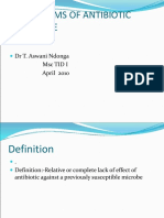 Mechanisms of Antibiotic Resistance: DR T. Aswani Ndonga MSC Tid I April 2010