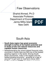 SAFTA: Few Observations: Shahid Ahmed, PH.D Associate Professor, Department of Economics, Jamia Millia Islamia New Delhi