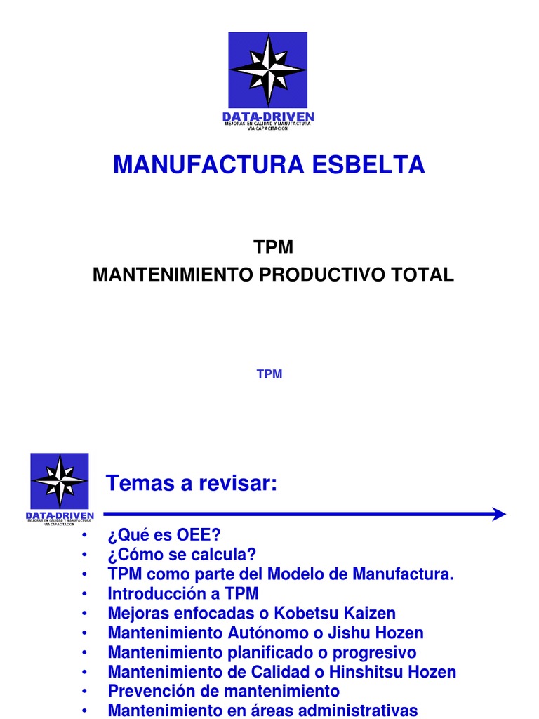Tpm Mantenimiento Productivo Total Pdf – GAWPGS