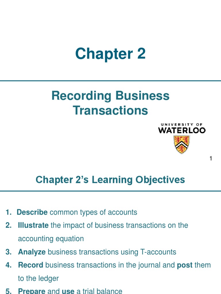 Ch.2 - Recording Business Transactions (Pearson 6th Edition) - MH | PDF ...