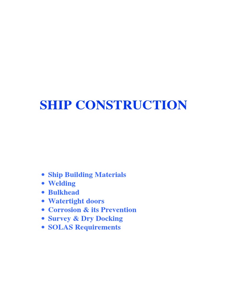 Ship Construction Notes Pdf Deformation Engineering Fracture