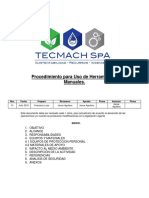 Procedimiento Uso Herramientas de Manuales TECMACH