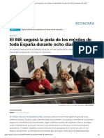 El INE Seguirá La Pista de Los Móviles de Toda España Durante Ocho Días