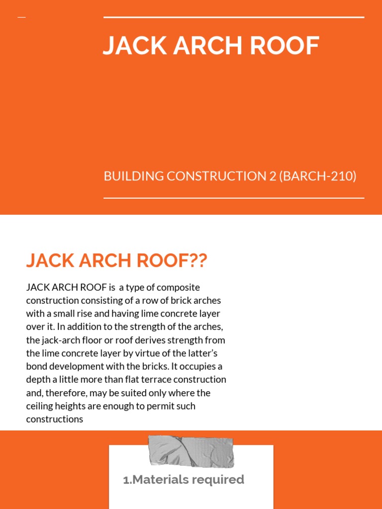 Jack Arch Roof BC 210 PDF Brick Roof