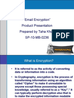 "Email Encryption" Product Presentation Prepared by Taha Khan SP-10-MB-0236